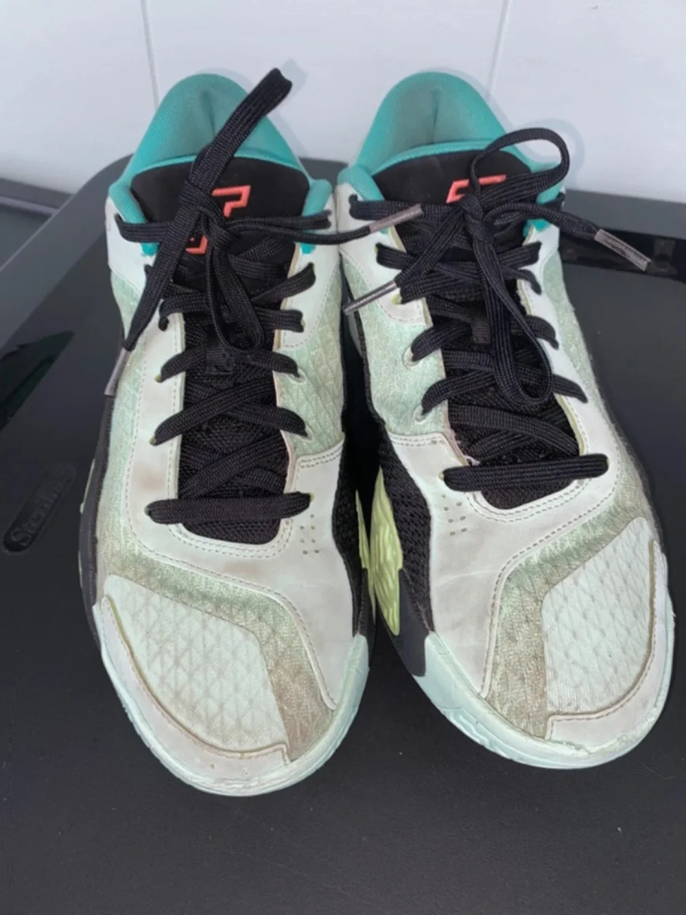 Jordan Men's Low-Top Athletic Sneakers in Aqua, Coral & Black